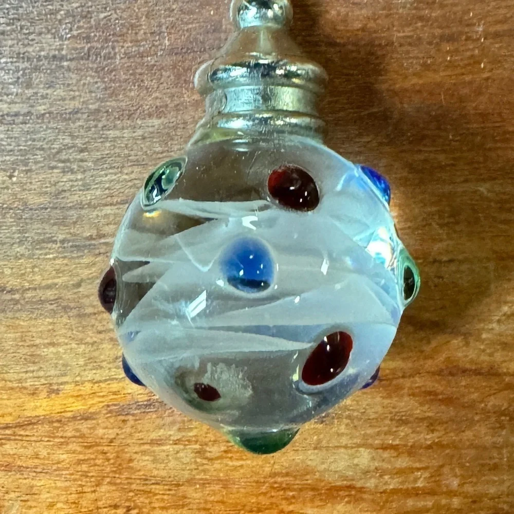 Multicolor Dotted Decorative Glass Orb Pull Chain for Ceiling Fans and Lights
